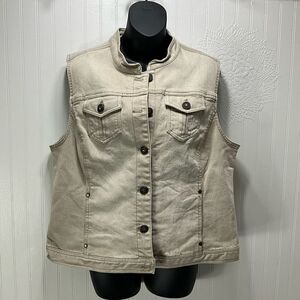 CHICO’S Tan Denim Vest